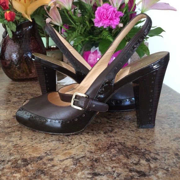 Chocolate brown lightly loved Cole Haan shoes