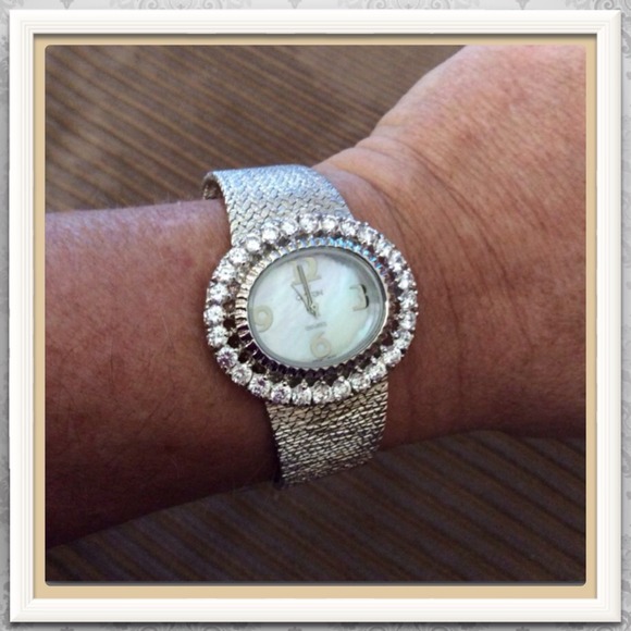 Croton Silver Swarovski Crystal Watch - Picture 1 of 3