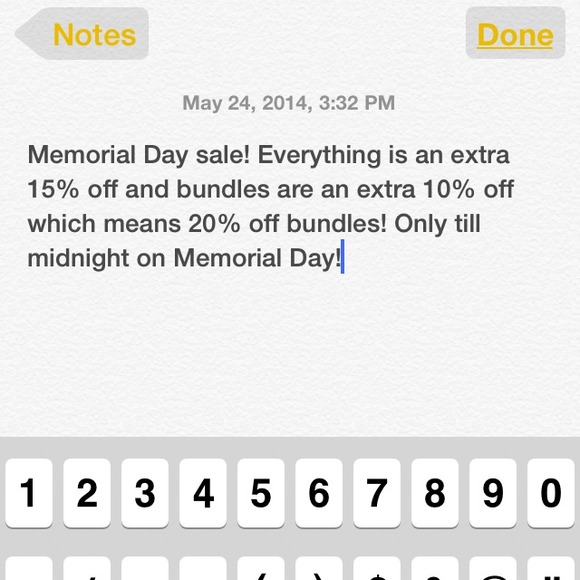 Memorial Day sale!