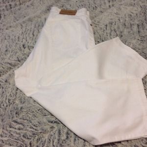White Crop Pants