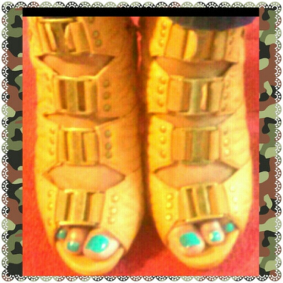 Camel color booties