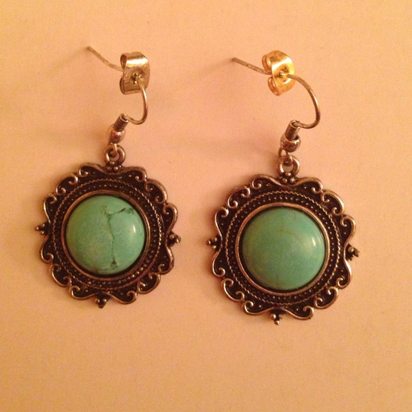 Blue vintage earrings