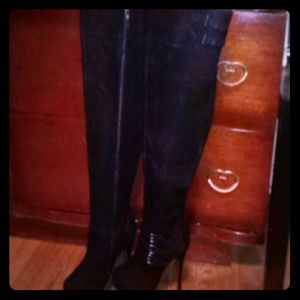 Black over the knee boots