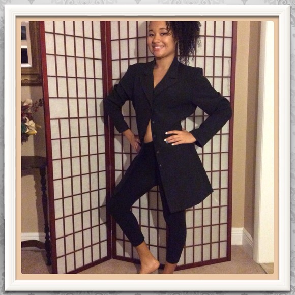 Extra Long Black Blazer