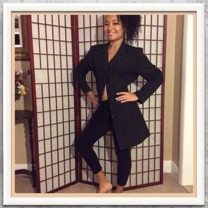 Extra Long Black Blazer