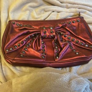 Red Betsy Johnson clutch