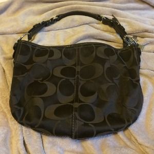 Dark brown coach handbag