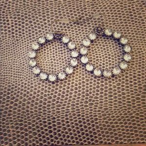 SOLD!!!! Rhinestone hoop earrings