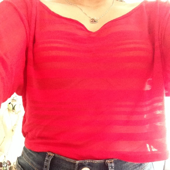 Red crop top