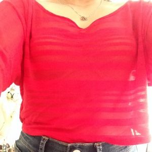 Red crop top