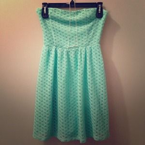 Crochet strapless dress