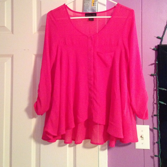 Hot pink blouse