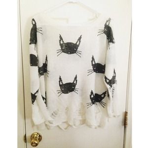 Wildfox inspired Cat Sweater