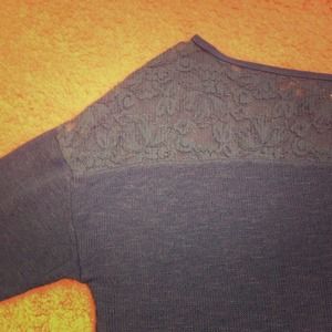lace back flowy sweater