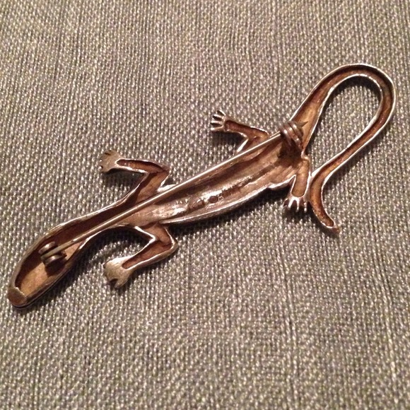 🌼Vintage🌼Sterling🌼Lizard🌼Pin🌼 - Picture 2 of 3
