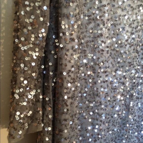 Grey sequin cocktail dress