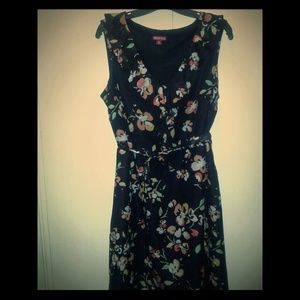 Black floral dress (lined)