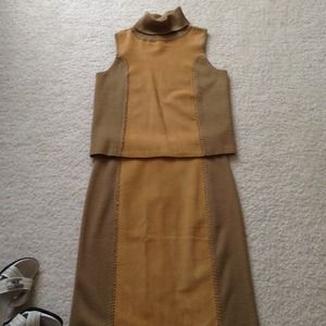 DKNY suede skirt set