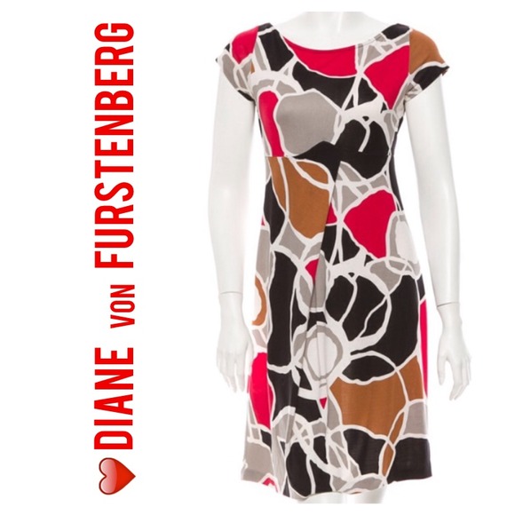 Fun Print Silk Print Dress