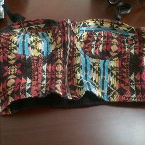 Tribal print corset