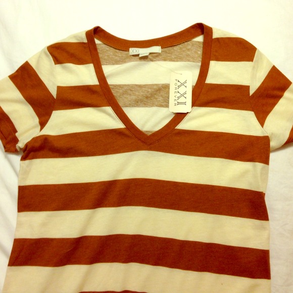 Striped v-neck shirt