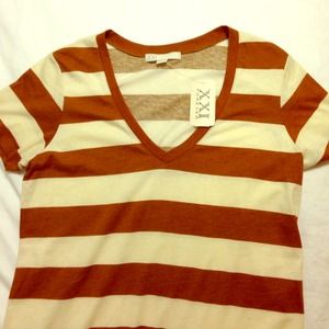 Striped v-neck shirt