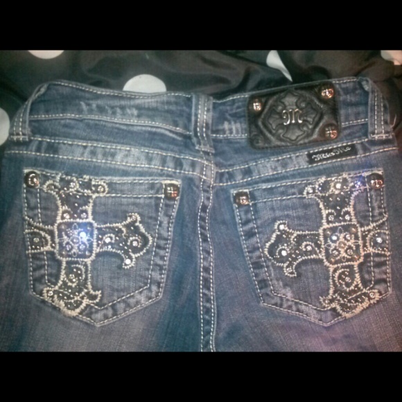 🚫Traded🚫Miss Me Sparkled Paradise Cross Boot Cut