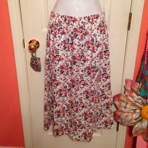 Long floral skirt