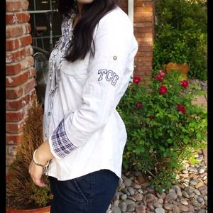TCU (TX Christian University) spirit blouse - NWOT