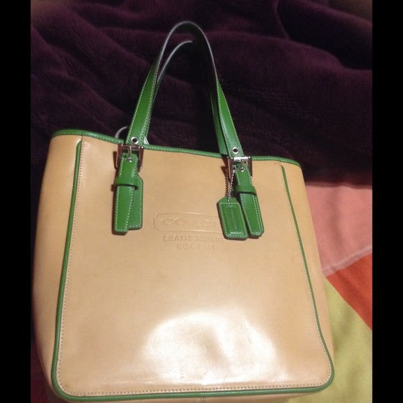 Vintage coach handbag and wristlet