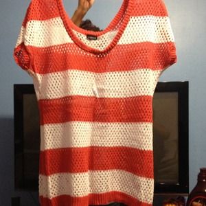 Cute red and white sweater