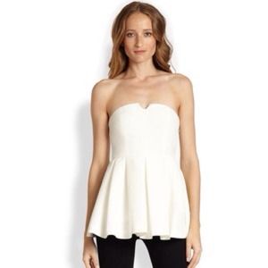 Peplum cream top