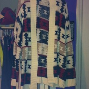 Forever 21 tribal print cardigan