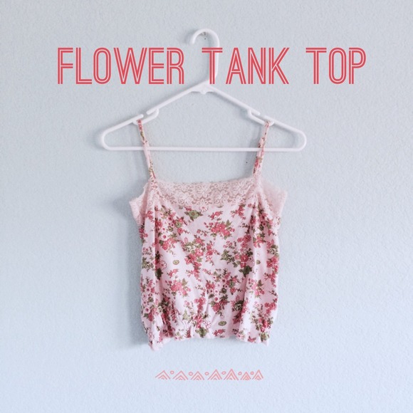 Summer flower pattern tank top (size xs)