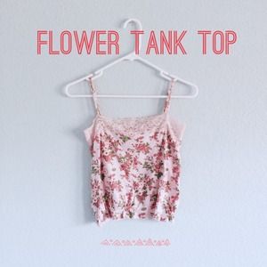Summer flower pattern tank top (size xs)