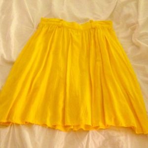 Yellow knee length skirt