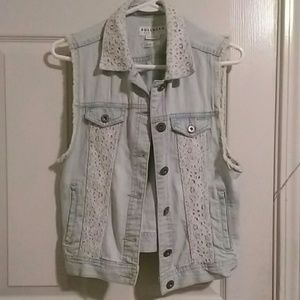 Bullhead lace jean vest