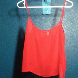 Chiffon American apparel red tank top