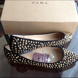 🎉🎉HOST PICK🎉🎉 ZARA studded flats BNIB
