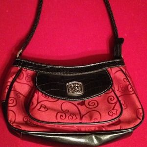 Coldwater Creek Red Black Shoulder Bag Purse