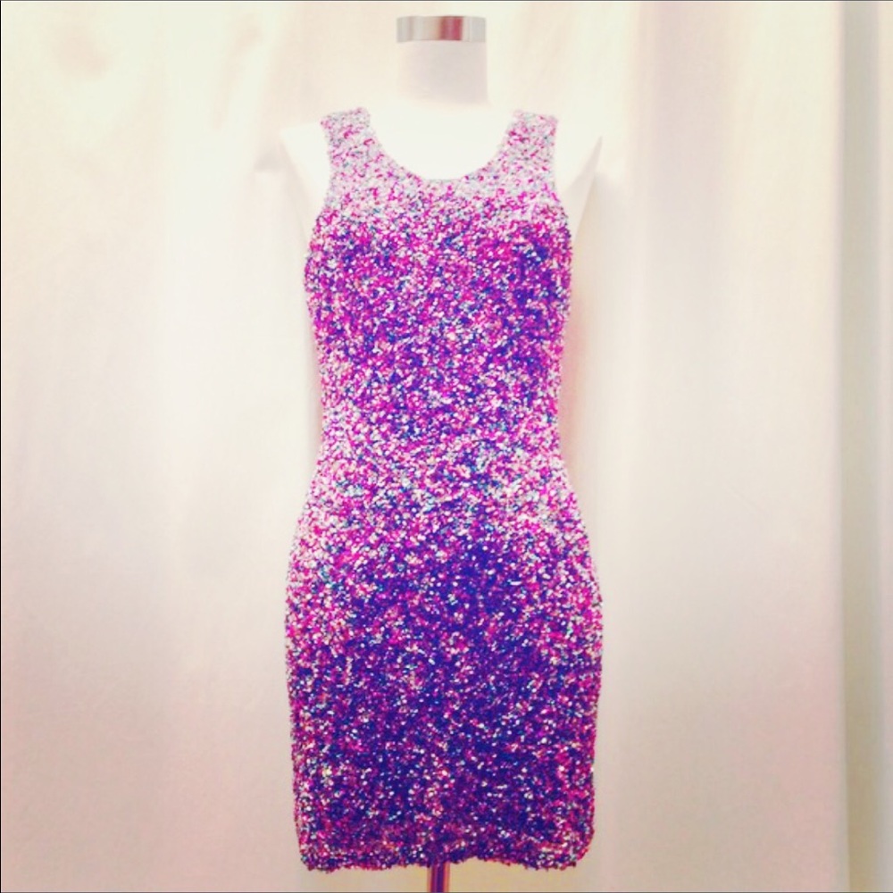 Host pick!! ππParker Knit Splatter Sequin Dress - Picture 1 of 4