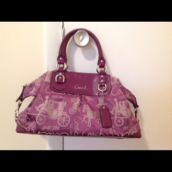 Authentic Coach Ashley Multi Scarf print Lavender