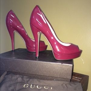 Authentic Gucci Peep Toe Pumps. Brand new in box.