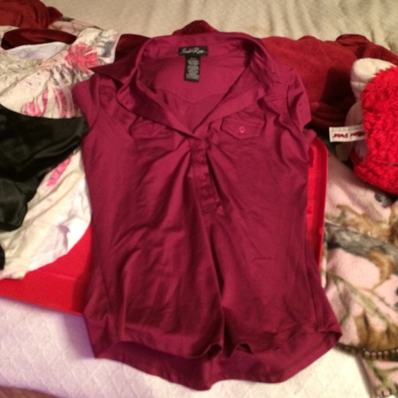 Burgundy top
