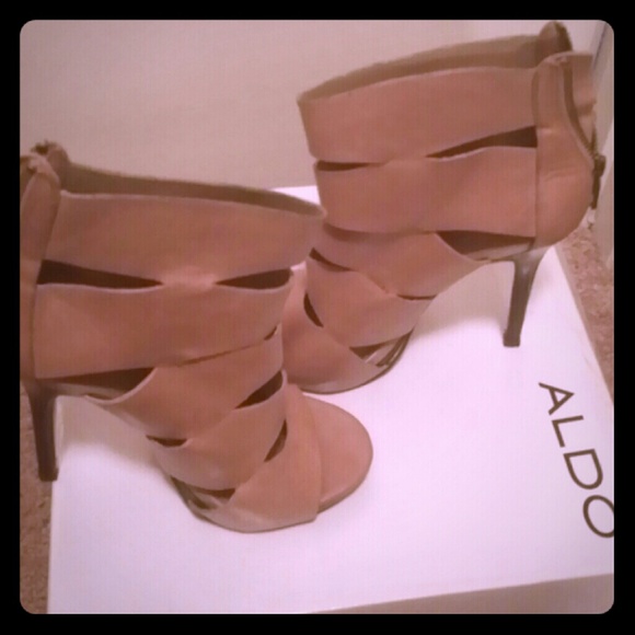 ALDO Shoes - Real leather peep toe heels