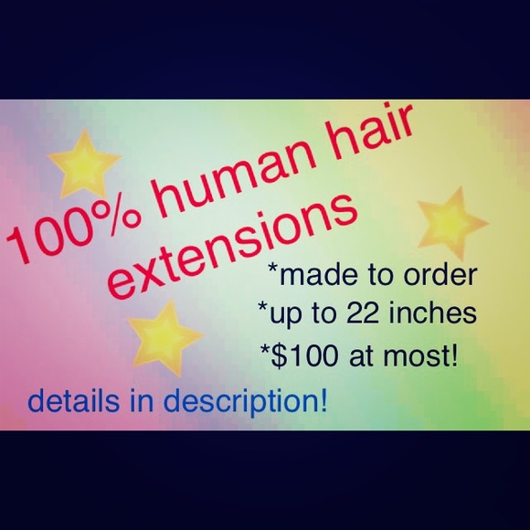 100% real human hair extensions. 15/18/20/22 in.