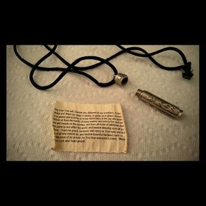 Charm necklace with poem