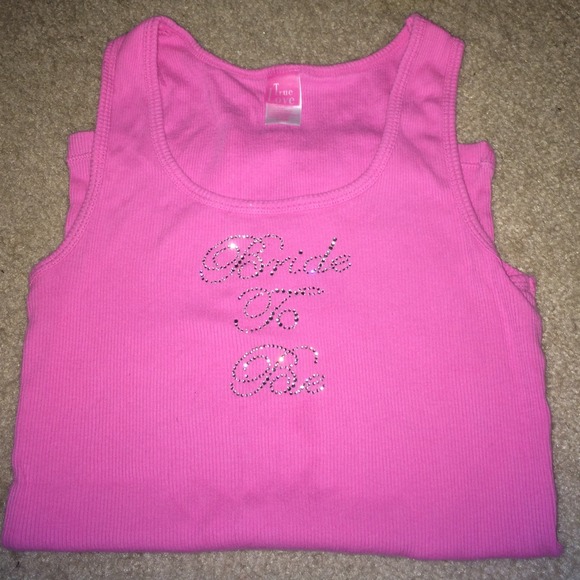 BRIDE TO BE pink tank