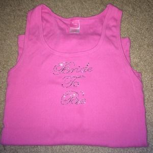 BRIDE TO BE pink tank