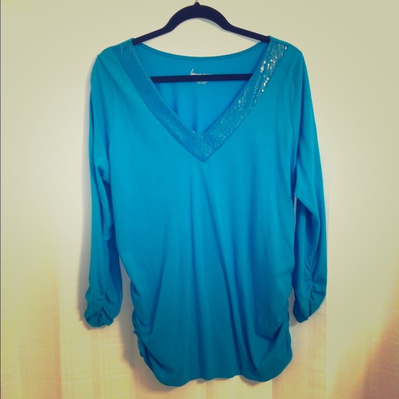 🚨sold🚨Turquoise v neck top
